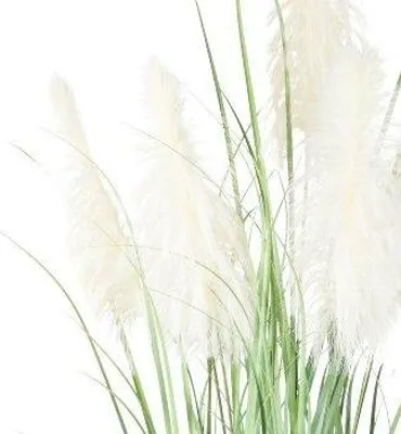 Produktbild von artplants.de Künstliches Pampasgras QUINAL im Dekotopf, Rispen, Creme, 270cm - Deko Pampasgras