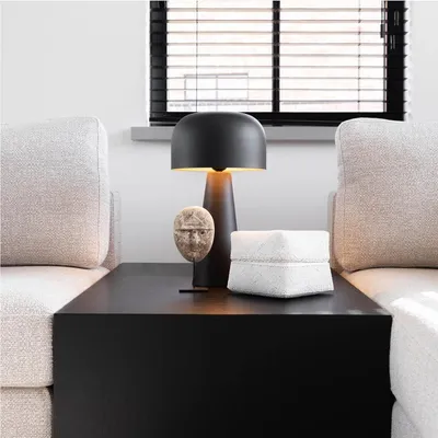 Productafbeelding van Atmooz Mush tafellamp – E27 – Geschikt voor slaapkamer/woonkamer – Zwart – Hoogte 45 cm – Metaal