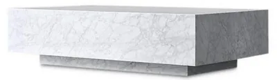 Obrázok produktu pre Casa Padrino luxusný konferenčný stolík biely 100 x 100 x v. 35 cm - Štvorcový stolík do obývačky z carrarského mramoru - Mramorový stolík - Luxusná kvalita