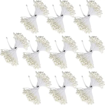 Obrázok produktu pre Qcwwy 900ks krémovo sfarbené sadrové kvetinové tyčinky pre DIY umenie a remeslá remeselné materiály umelé kytice dekorácie (3mm (#4))