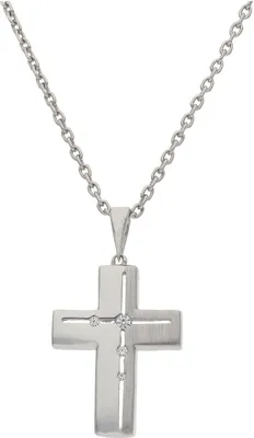 Produktbild von JuwelmaLux Anhänger 925/000 Sterling Silber Kreuz mit synth. Zirkonia JL30-02-3938