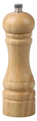 Holz-Pfeffermühle 18 cm, Keramikmahlwerk, Handmühle für Salz & Pfeffer