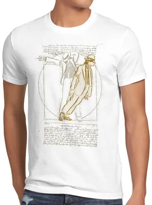 Produktbild von BaumwolleCloud Vitruvianischer Pop King Herren T-Shirt vinci michael moonwalk