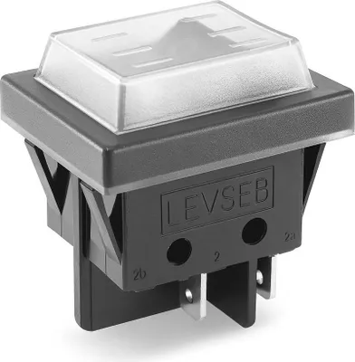 Produktbild von Wippschalter On/Off 4 Pin 16A 250 rastet, mit Wasserdichte Abdeckung, Schwarz