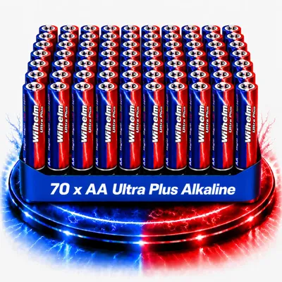 Produktbild von 70 AA Mignon WILHELM Ultra Plus Alkaline Batterien im Shrink LR6 ø 14,5 x 50,5 mm