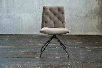 Produktbild von KAWOLA Stuhl NEW CHARME Drehstuhl Esszimmerstuhl Velvet sand