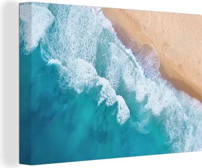 Produktbild von OneMillionCanvasses® - Leinwandbilder - 150x100 cm, Wasser - Meer - Strand - Sommer, Wandbilder Kunstdruck Wanddekoration - Foto auf Leinwand - Gemälde auf Holzrahmen