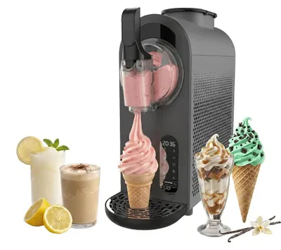 Produktbild von Cecotec Eiscreme- und Slush-Maschine Twist&Ice Cream B. 1,5 l, Touch-Bedienung, 9 Automatikprogramme.