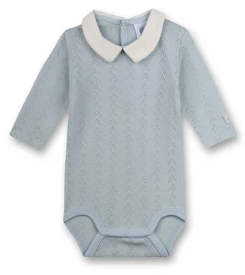 Produktbild von Sanetta Jungen-Body langarm Kragen blau | Baby Body festlich