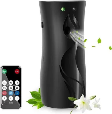 Image de Purificateur d'air automatique avec minuterie et diffuseur de parfum, noir