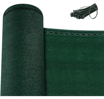 Immagine prodotto di Frangivento telo ombreggiante - 1 x 6 m - 180 g/m² HDPE - Verde - Con fascette