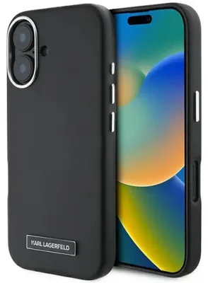 Obrázok produktu pre Puzdro Karl Lagerfeld Fw Metal Plate Magsafe Na Iphone 16 Plus - Čierne