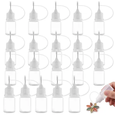 20er Set 15 ml Nadelflaschen aus PP – Präzisions-Dosierflaschen