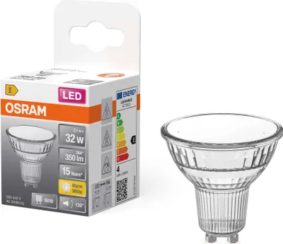 Obrázok produktu pre Osram 4099854458668, 3,1 W, 32 W, GU10, 350 lm, 25000 h, Teplá biela