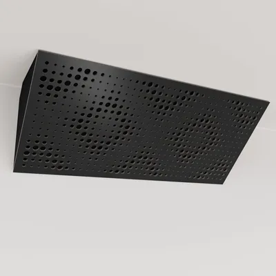 Obrázek produktu pro Balení po 2 kusech – Úzká akustická rohová basová past s sametovým potahem | 23 x 50 x 10 cm | Odraz – zvuková izolace | [REBAT (Horizont) – černá | černá]