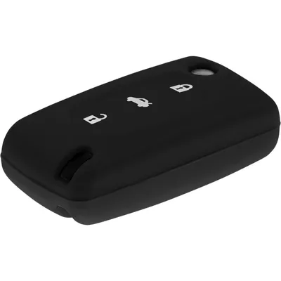 Produktbild von PhoneNatic Silikon Schlüssel Hülle kompatibel mit der Peugeot 307 / 408 / 407 / 607 3-Tasten Fernbedienung in schwarz Klappschlüssel 3-Key