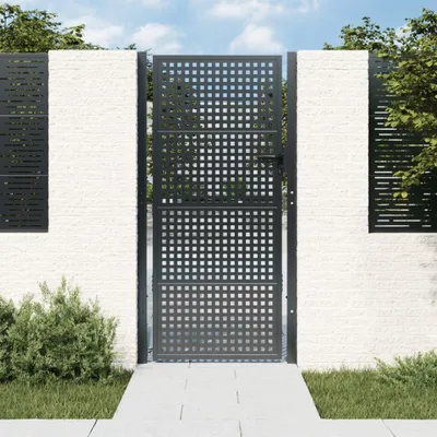 Produktbild von Cloris Designermöbel Gartentor Anthrazit 105x250 cm Stahl 2024 Neu