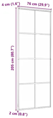 Produktbild von vidaXL Schiebetür Schwarz 76x205 cm Hartglas und Aluminium