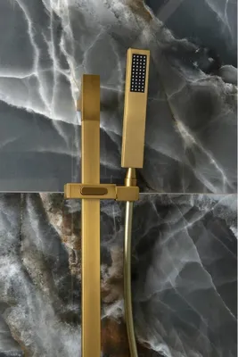 Immagine prodotto di Asta doccia con portasapone, 684 mm, oro opaco