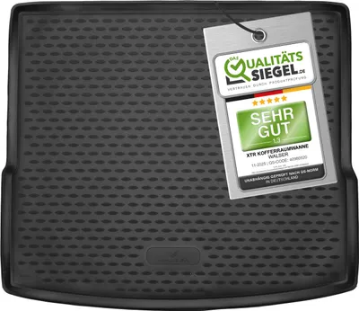 Produktbild von WALSER XTR Kofferraumwanne für BMW X1 (F48) 11/2014-2022, 100% passgenaue Antirutschmatte Auto, Gummimatte Auto, Kofferraum Schutzmatte, Anti Rutsch Matte Gummi, Auto Gummimatten