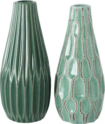 Produktbild von Vase Lenja Blumenvase Set 2-teilig Keramik Grün