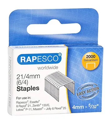 Produktbild von RAPESCO Heftklammern 21/4 mm verzinkt 2.000 Stück