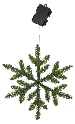 Produktbild von LED Tannenzweige Snowflake Schneeflocke Timer 24 LEDs Ø 40cm