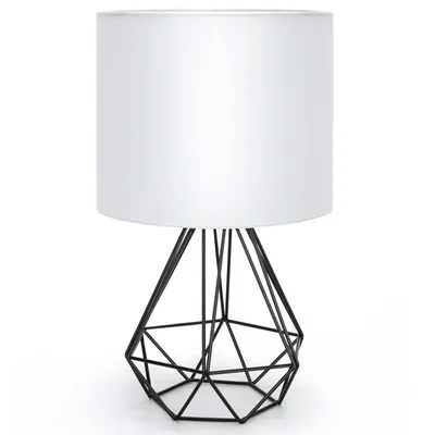 Produktbild von Aigostar - Tischlampe, Kleine Nachttischlampe, Modernes Hohlblock-Design Tischleuchte, Schreibtischlampe mit Weißem Stoff-Schirm , Sockel E14