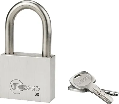 Image de Cadenas à clé INOX, inox, anse inox, 60mm, 2 clés - THIRARD