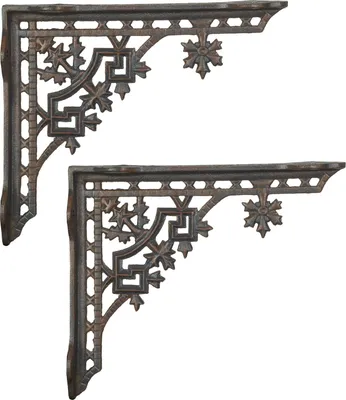 Image de Angle de mur Angle de mur Support d'étagère Set Fonte Style antique