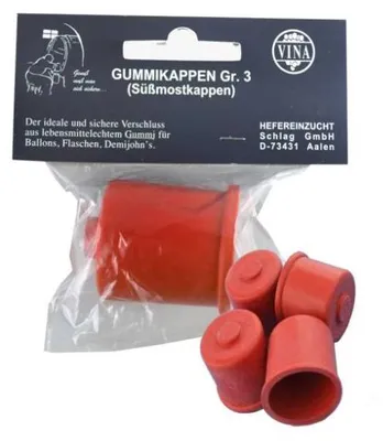 Produktbild von Süßmostkappen Gummikappen Gr.3 ohne Loch Ø 36 mm 1 Stück, Ø 3,6 cm