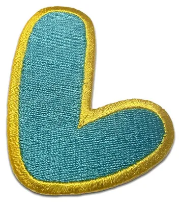 Produktbild von Buchstabe L - 6.3x4.6cm: Alphabet Buchstaben Einzeln Auswählbar - Aufnäher, Bügelbild, Aufbügler, Applikationen, Patches, Flicken, Zum Aufbügeln