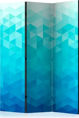 Zdjęcie produktu dla Parawan jednostronny Tła i desenie 135x172 cm 3-częściowy niebieski
