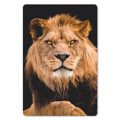 Produktbild von MuchoWow® Mauspad Mousepad Löwen - Schwarz - Porträt 40x60 cm - Mousepads - Maus Mat - Pad - Mausunterlage - Schreibtisch Accesoire