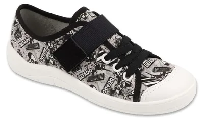 Produktbild von Befado 351X044 351Y044 GAME graue Canvas-Sneaker mit Klettverschluss