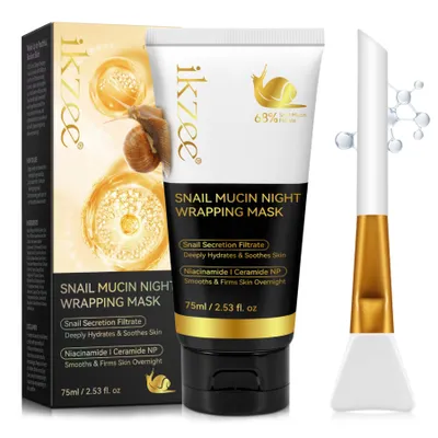 Produktbild von Gesichtsmaske Nachtmaske Gesicht Snail Mucin Kollagen Maske Night Wrapping Mask 75ml