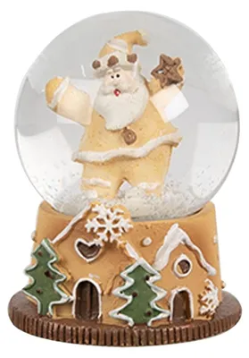Zdjęcie produktu dla Clayre & Eef kula śnieżna Ø 5x6 cm brązowe szkło