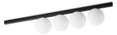 Produktbild von Zeitgenössische Deckenleuchte Binomio Metall Schwarz 4 Lichter G9 4W 3000K Ip20
