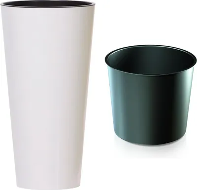 Image de Prosperplast 12352 Pot de fleurs TUBUS SLIM 20 cm, blanc