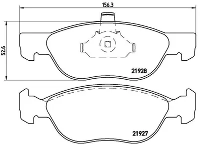 Produktbild von Brembo Bremsbelagsatz, Scheibenbremse Vorderachse P 23 081