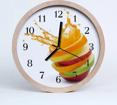 Produktbild von Holzuhr 20fi cm wanduhr - Obst Küche
