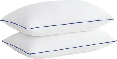 Produktbild von Sequpr Bettkissen für Erwachsene zum Schlafen – Standardgröße, 2er-Set, kühlende Hotelqualität mit hochwertiger weicher Daunen-Alternative-Füllung, 43 x 66 cm