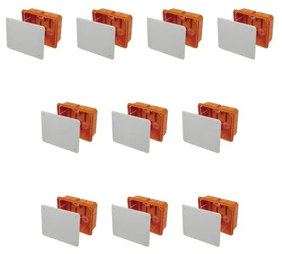 Immagine prodotto di Set di 10 scatole di derivazione a incasso per connessioni elettriche