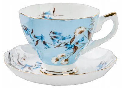Produktbild von Elegante Tasse 1 Pc Dünnes Porzellan 220ml Blau 2el für Frauen