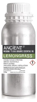 Productafbeelding van Biologische etherische olie van citroengras 0,5 kg