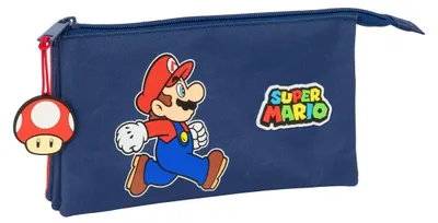Zdjęcie produktu dla Piórnik Safta Triple Super Mario Trick Pencil Case Blue Man Blue One Size