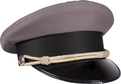 Chauffeur-Mütze grau mit Schild Fahrermütze KW 59-61 cm für Herren Hochzeit Taxi Schildmütze Fahrer-Mütze Fasching Taxifahrer Kostüm-Zubehör Karneval Mottoparty