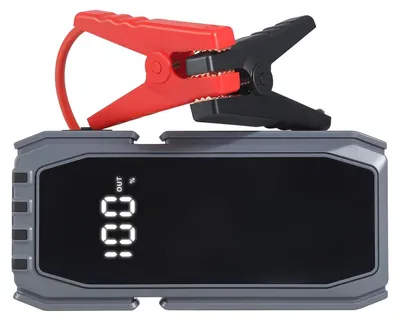 Produktbild von Starthilfe-Gerät, 1500 A Spitzenstrom, Starthilfe-Akku für Autos, tragbarer 12-V-Lithium-Akku, Starthilfe-Powerbank mit 3 Modi, Taschenlampe und Starthilfekabel, für Benzinmotoren bis 6 l Hubraum und Dieselmotoren bis 4 l Hubraum