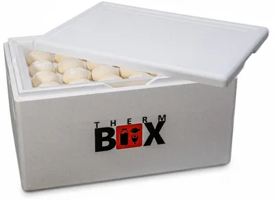 Produktbild von THERM BOX 80W Gärbox Styroporbox 80 Liter Innen 62,5x44x30cm Wandstärke 3cm Thermobox Isolierbox Kühlbox Warmhaltebox Wiederverwendbar