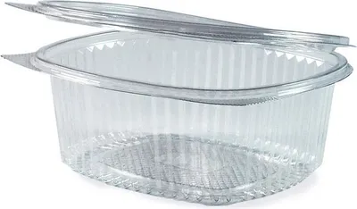 Produktbild von 50x Feinkostbecher oval klar mit Deckel 2000 ml (PET)